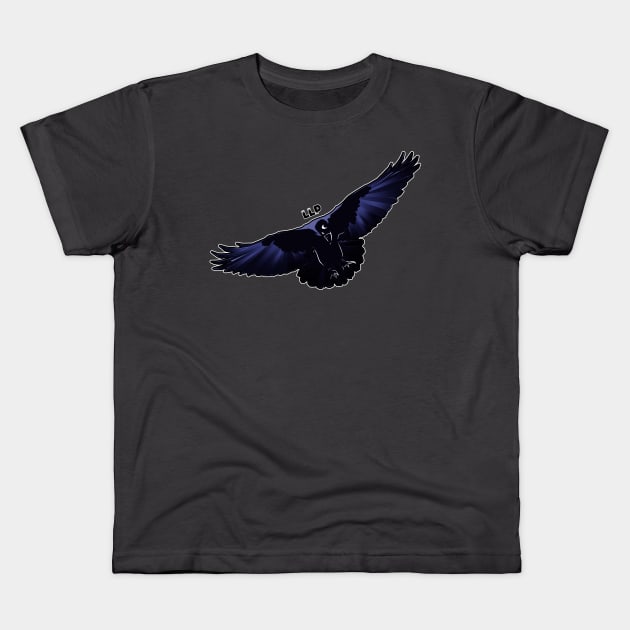 LLP Moon Raven design Kids T-Shirt by Legendary Light Patrol 